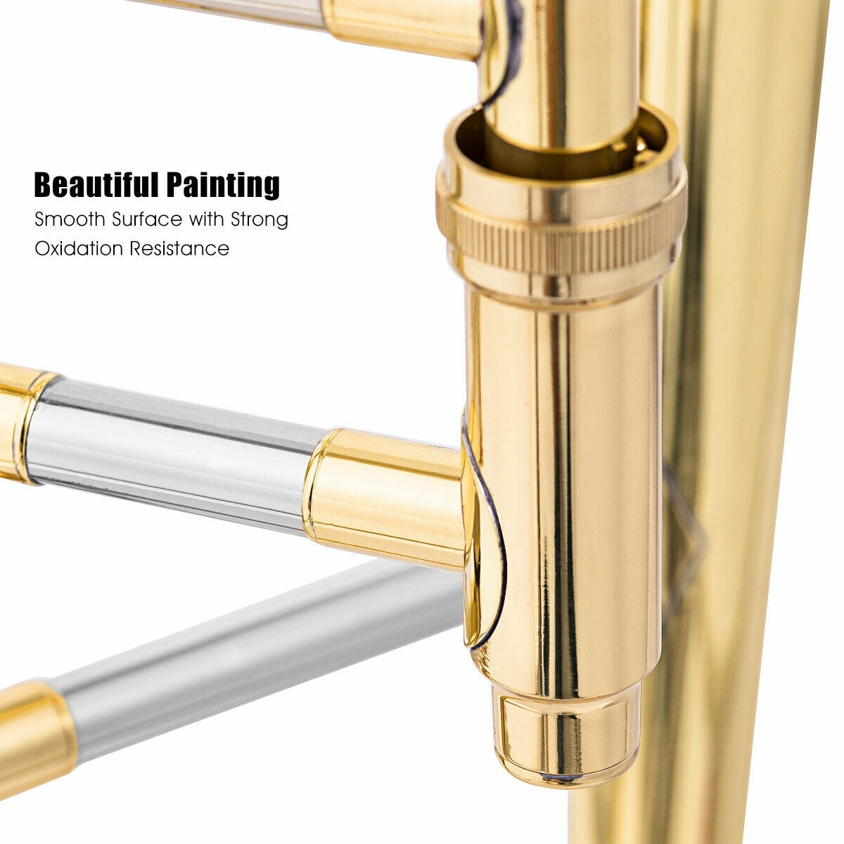 B Flat Trombone Golden Brass with Mouthpiece