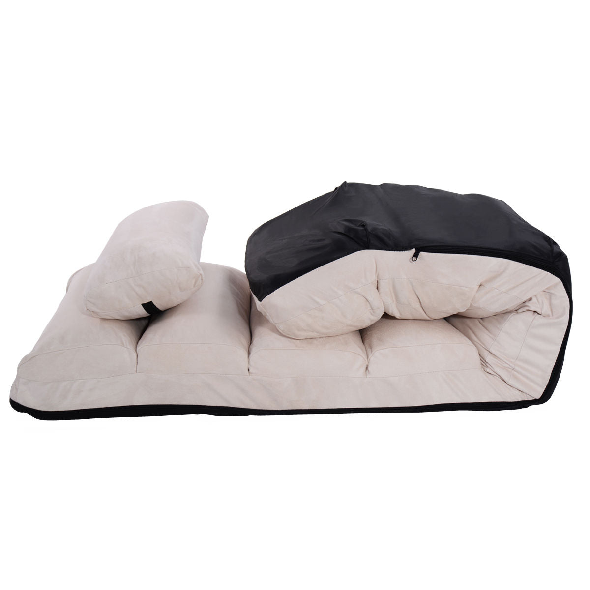 Folding Lazy Sofa Chair Stylish Sofa Couch Beds Lounge Chair W/Pillow