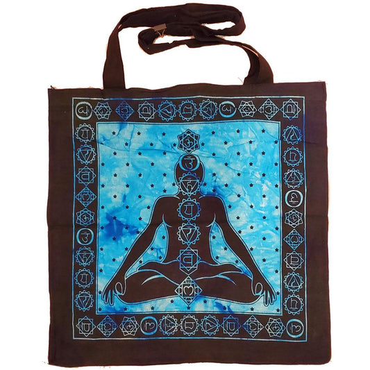 Seven Chakra Tie Dye Canvas Tote Bag For Yoga Gifts