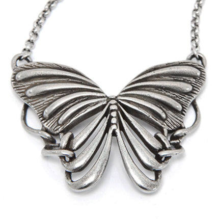 Silver Plated Butterfly Pendant Necklace For Women Elegant