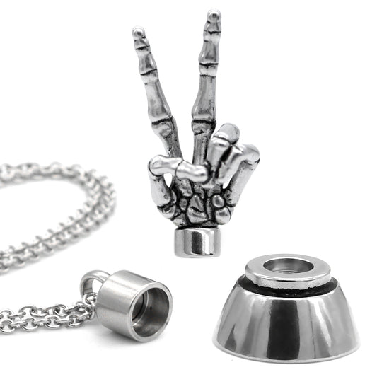 Skeleton Hand Magnetic Pendant Necklace Gothic Charm