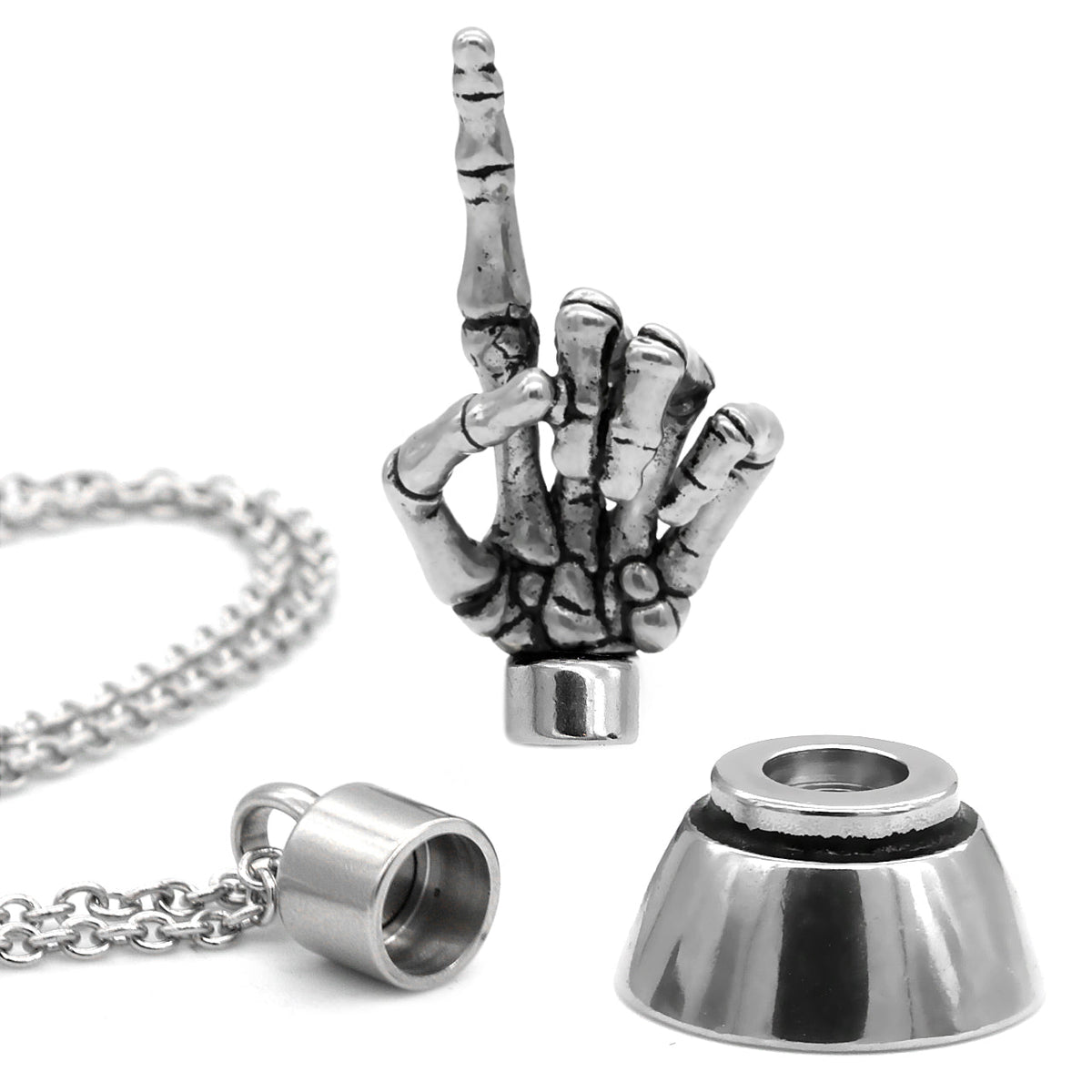 Skeleton Hand Magnetic Pendant Necklace Gothic Charm