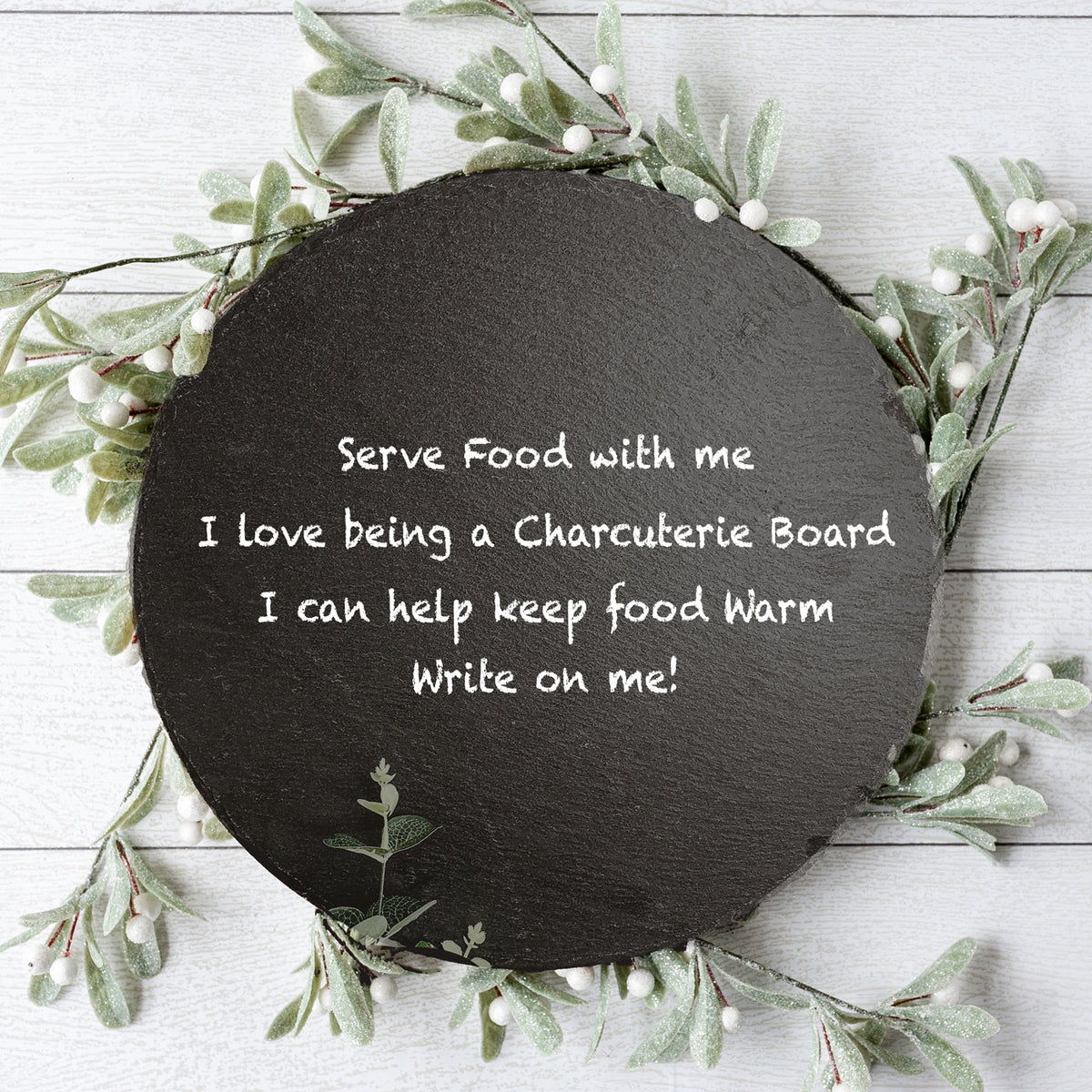 Slate Round 11" Cheese Board Natural Layered Edge Slim 5-6mm