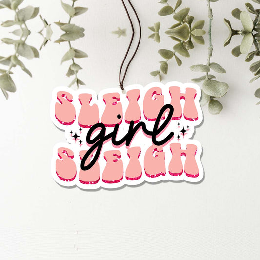 Sleigh Girl Freshie Hanging Air Freshener Car Home Holiday Scent