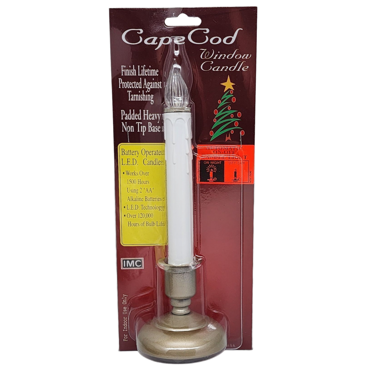 Cape Cod LED Window Candle - Pewter