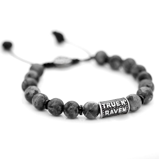 Smokey Grey Beaded Adjustable Pull String Bracelet Unisex