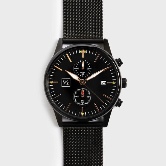 Stainless Steel Mesh Strap Minimalist Chronograph Watch