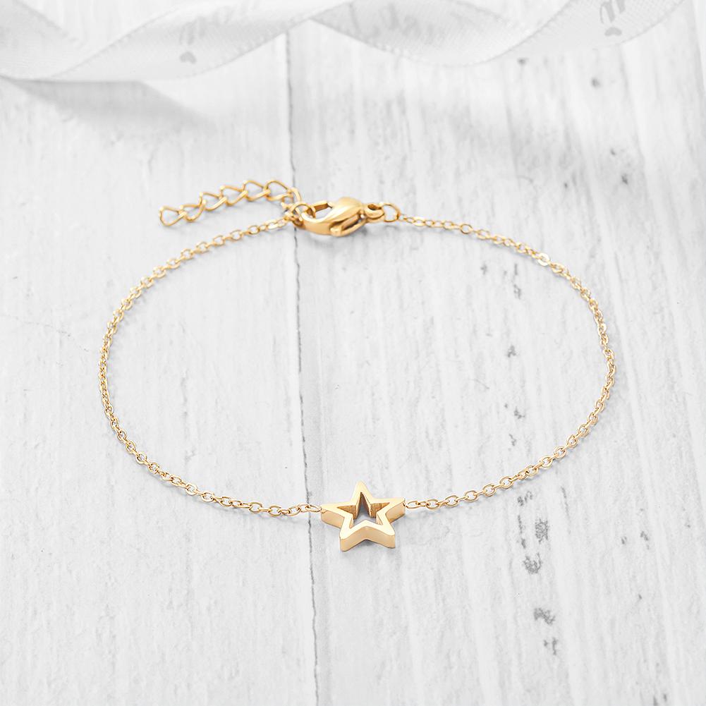 Star Charm Bracelet Delicate Gold Plated Classic Design