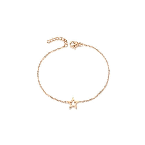 Star Charm Bracelet Delicate Gold Plated Classic Design