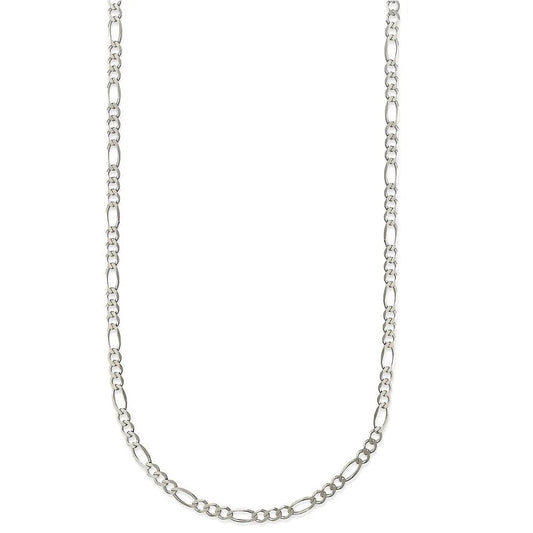 Sterling Silver 2mm Figaro Chain Classic Necklace 18 Inch