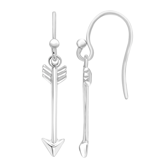 Sterling Silver Arrow Dangle Earrings For Women Minimalist