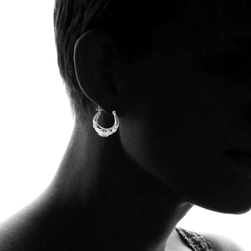 Sterling Silver Classic Shrimp Earrings by Paolo Fortelini