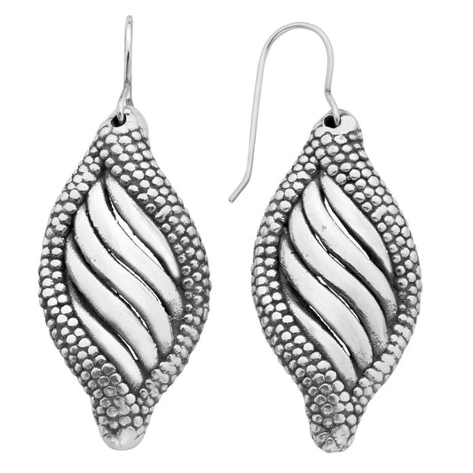 Sterling Silver Shell Dangle Earrings Beach Lightweight