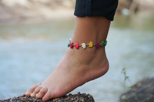 Stylish Boho Silver Elephant Anklet For Women And Girls