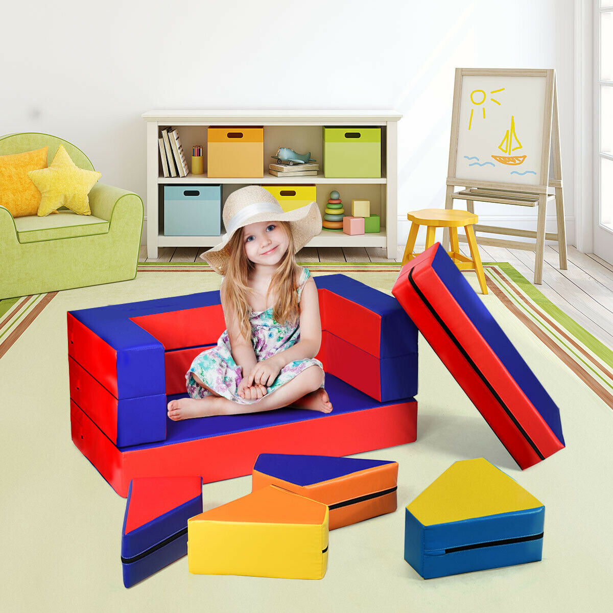 Juego de 4 figuras de espuma para gatear y trepar para niños pequeños