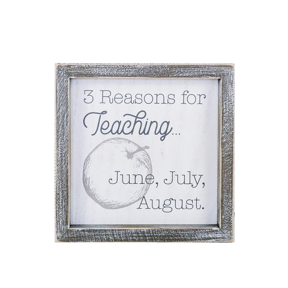 Funny Teacher Sign 3 Reasons For Teaching Classroom Wall Decor Teacher Gift Graduation Present