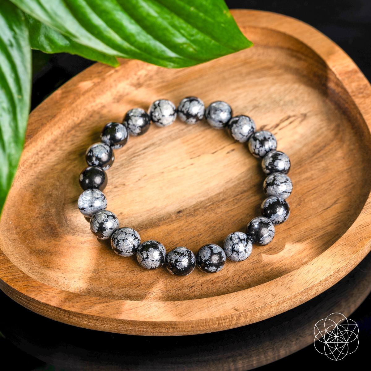 El rompedor de patrones – Pulsera de obsidiana copo de nieve