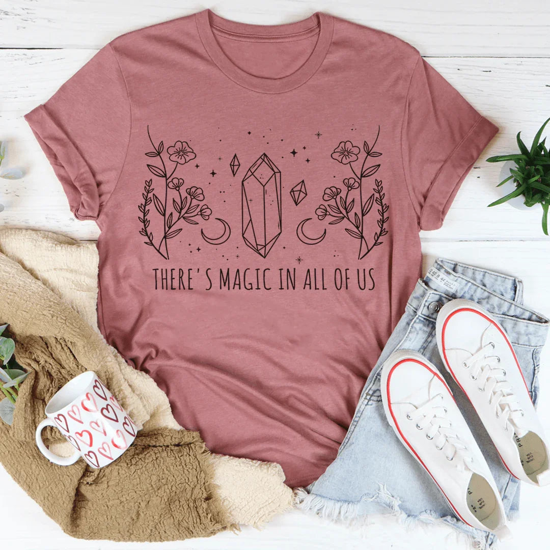 Celestial Boho Graphic T-Shirt – "There's Magic In All Of Us"