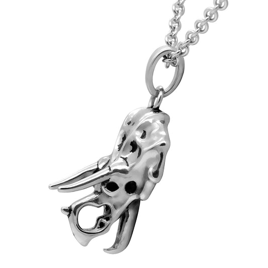 Triceratops Skull Pendant Necklace Sterling Silver Unisex