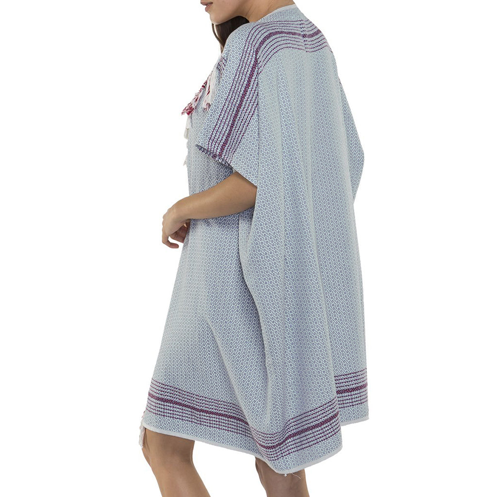 Turkish Cotton Pom Pom Tunic Cover-Up One Size Beach Swimsuit Dress