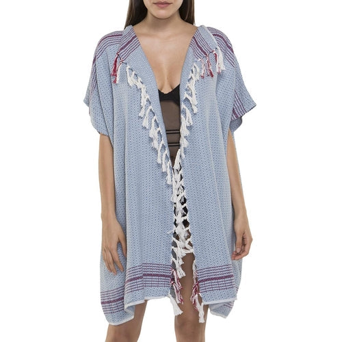 Turkish Cotton Pom Pom Tunic Cover-Up One Size Beach Swimsuit Dress