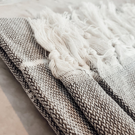 Turkish Stripe Towel 180 GSM Haley Lightweight Flat Woven Beach Bath Towel