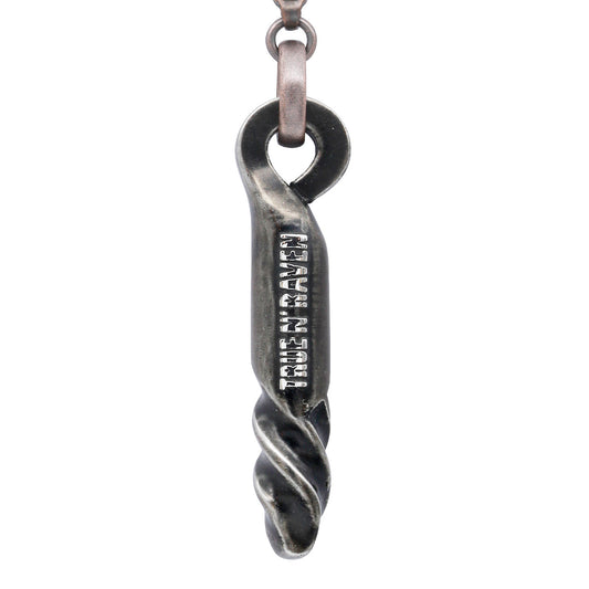 Twisted Steel Copper Plated Necklace Mens Rustic Pendant