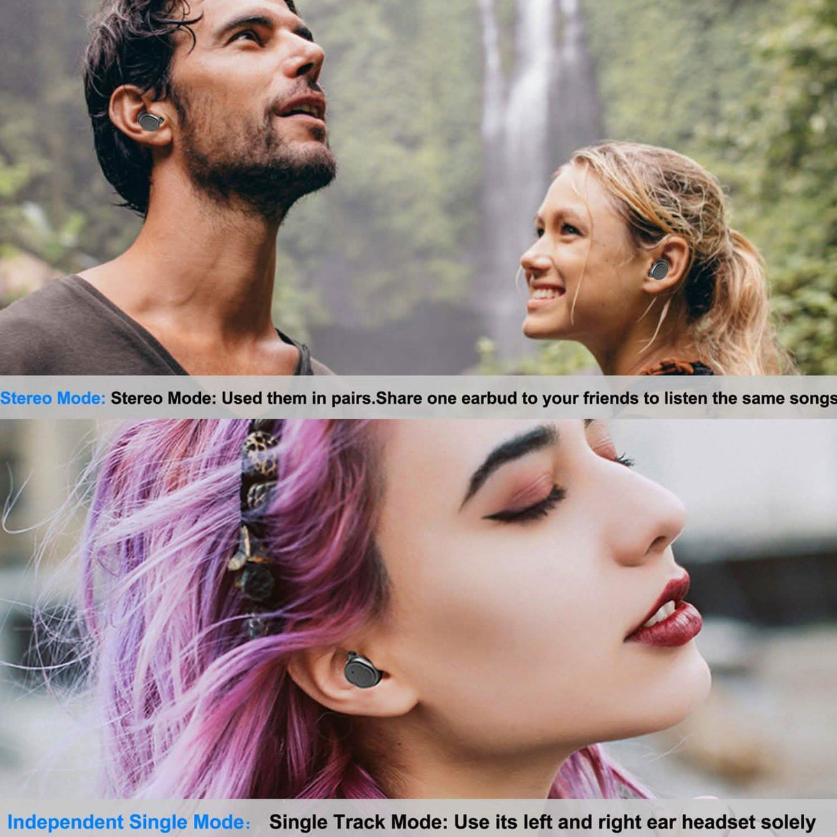 Auriculares inalámbricos TWS 5.0 IPX4 táctiles intrauditivos estéreo
