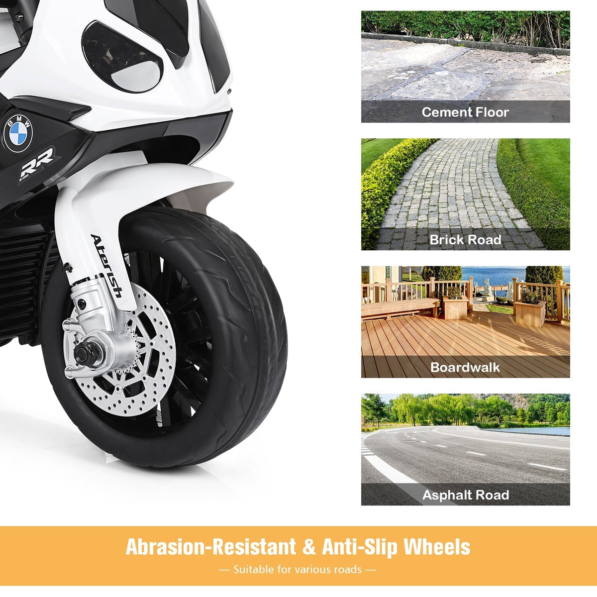 6V Kids 3 Wheels Riding BMW Licensed Electric Motorcycle