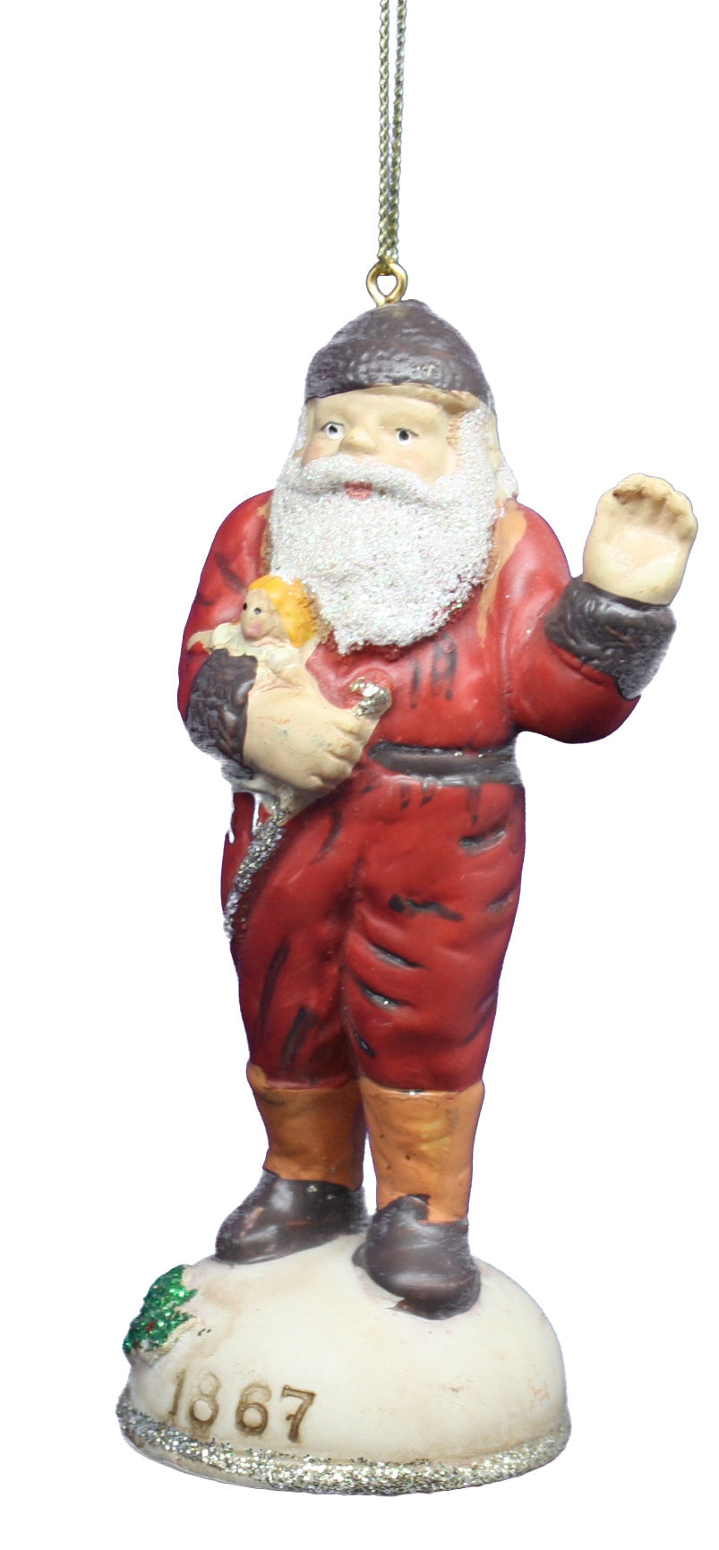 Santa Thru The Ages Ornament - 1867