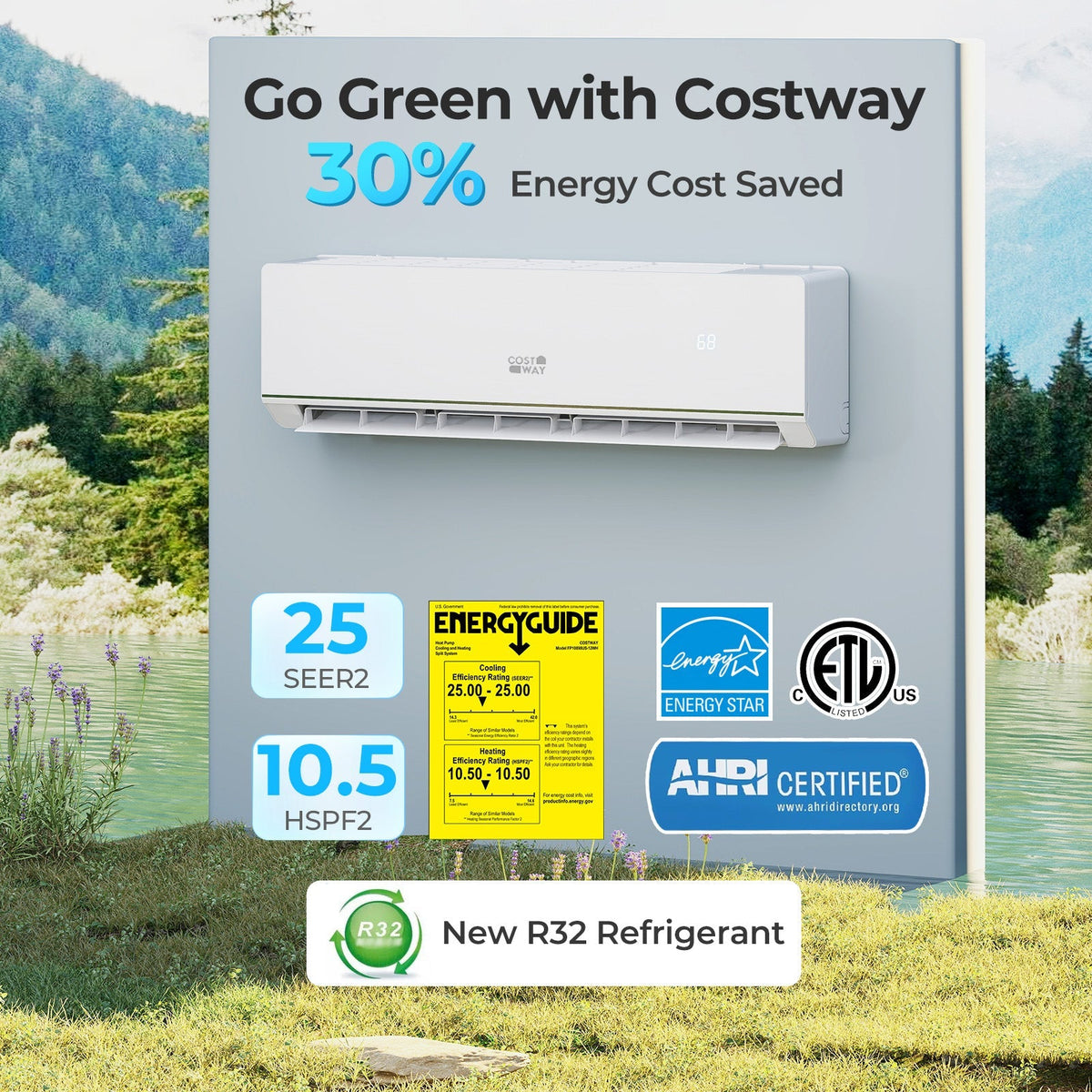 SEERXtreme Series 24000 BTU 25 SEER2 208-230V Mini Split Heat Pump Heating at -15¬∞F WiFi Enabled