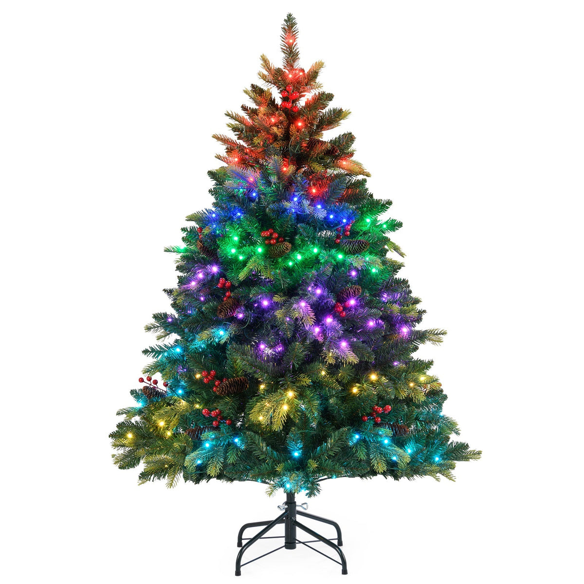 5/6/7/8 FT Artificial Christmas Tree with LED Lights and Remote APP Control