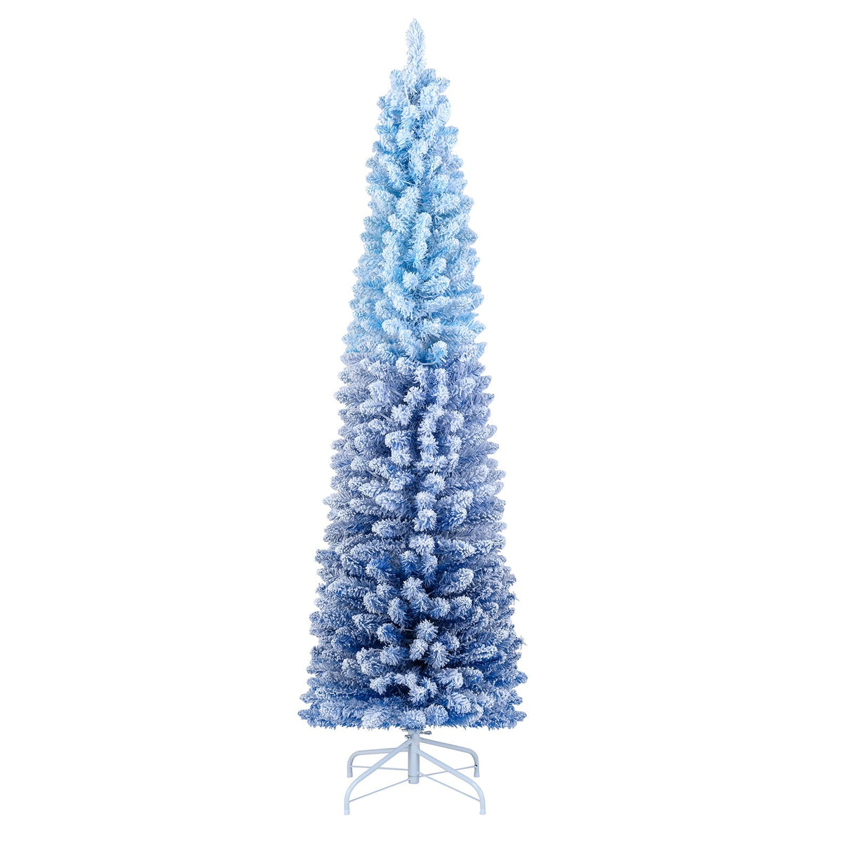 6/7 Feet Snow-flocked Artificial Christmas Tree with 220/290 Warm White LED Lights