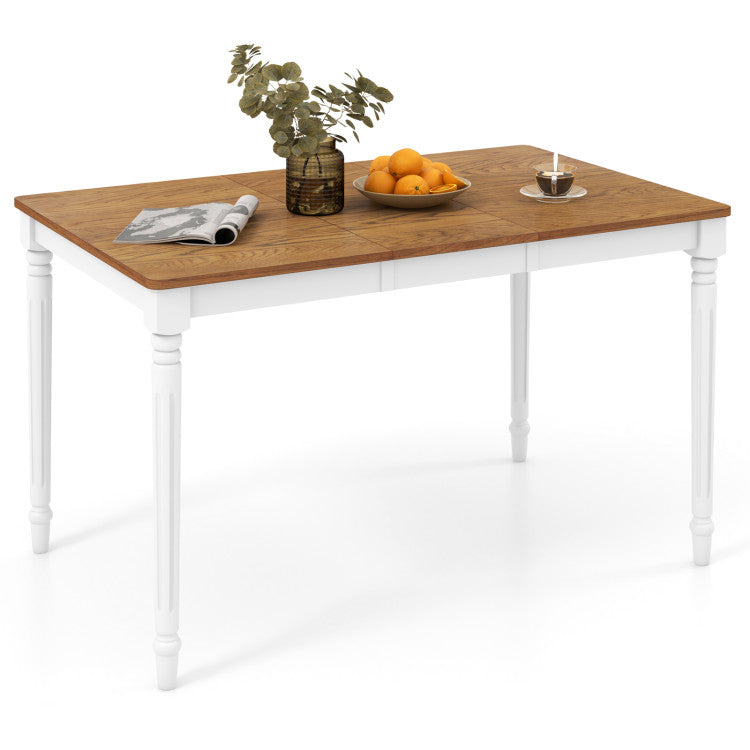 Kitchen Dining Set with Extendable Table 2 Rattan Accent Chairs and Kitchen Cabinet