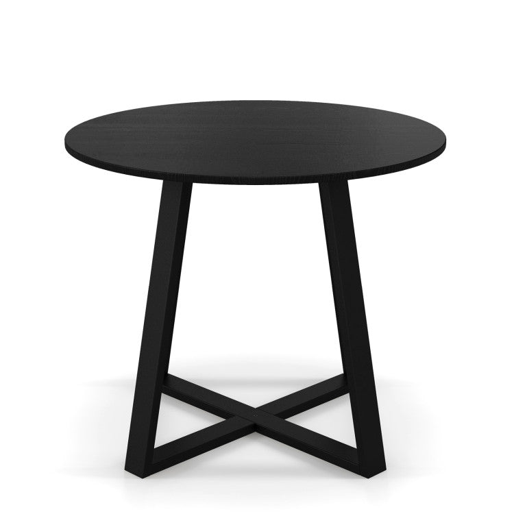3-Piece Mid-Century Dining Set with 36‚Äù Round Pedestal Table and 2 Farmhouse Rattan Dining Chairs