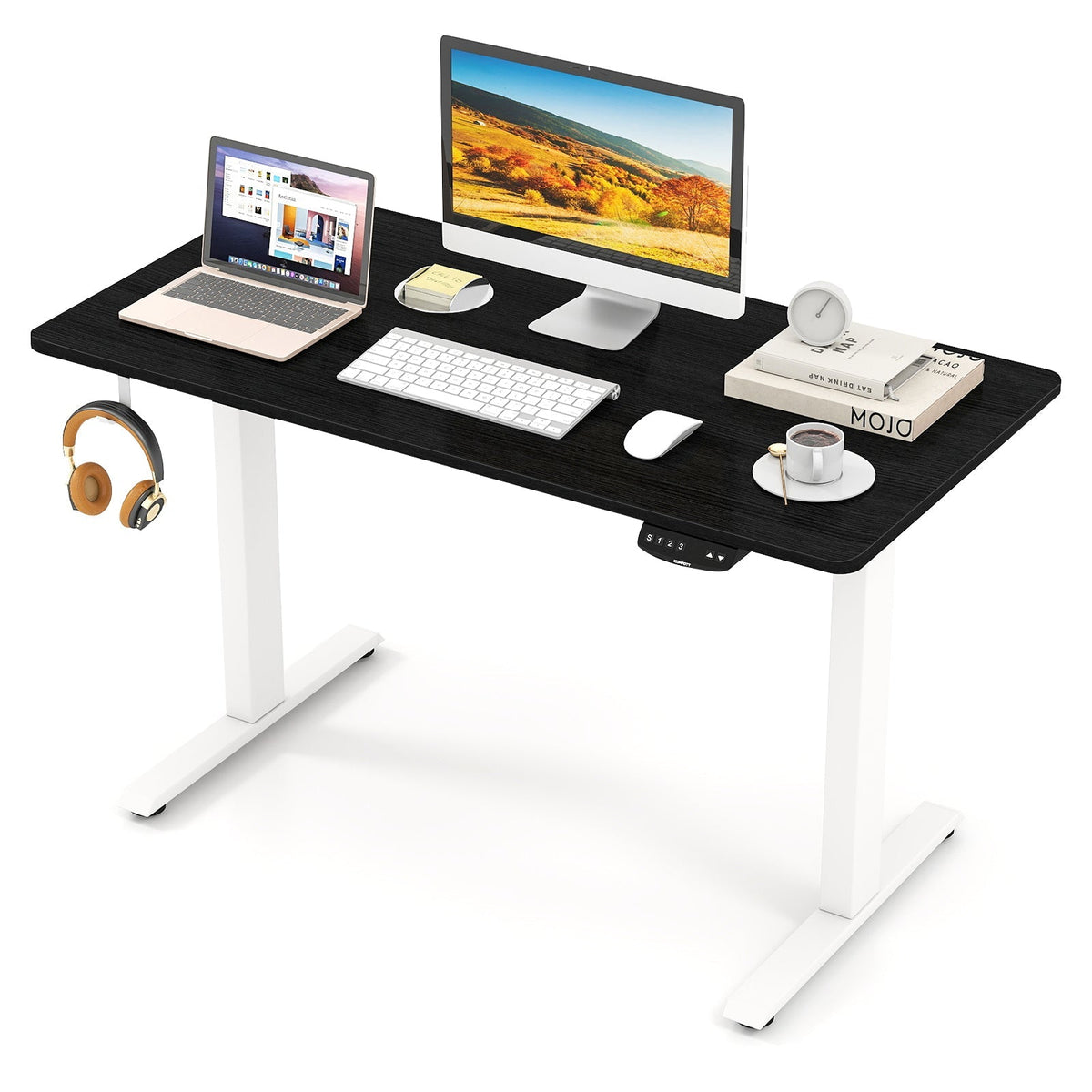 Electric Standing Desk Height Adjustable with 3 Memory Heights Black
