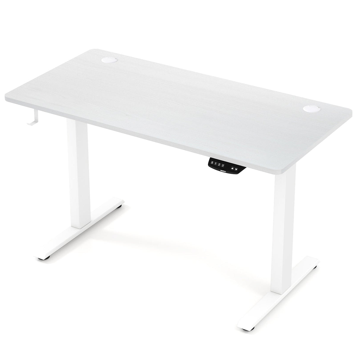 Electric Standing Desk Height Adjustable with 3 Memory Heights White