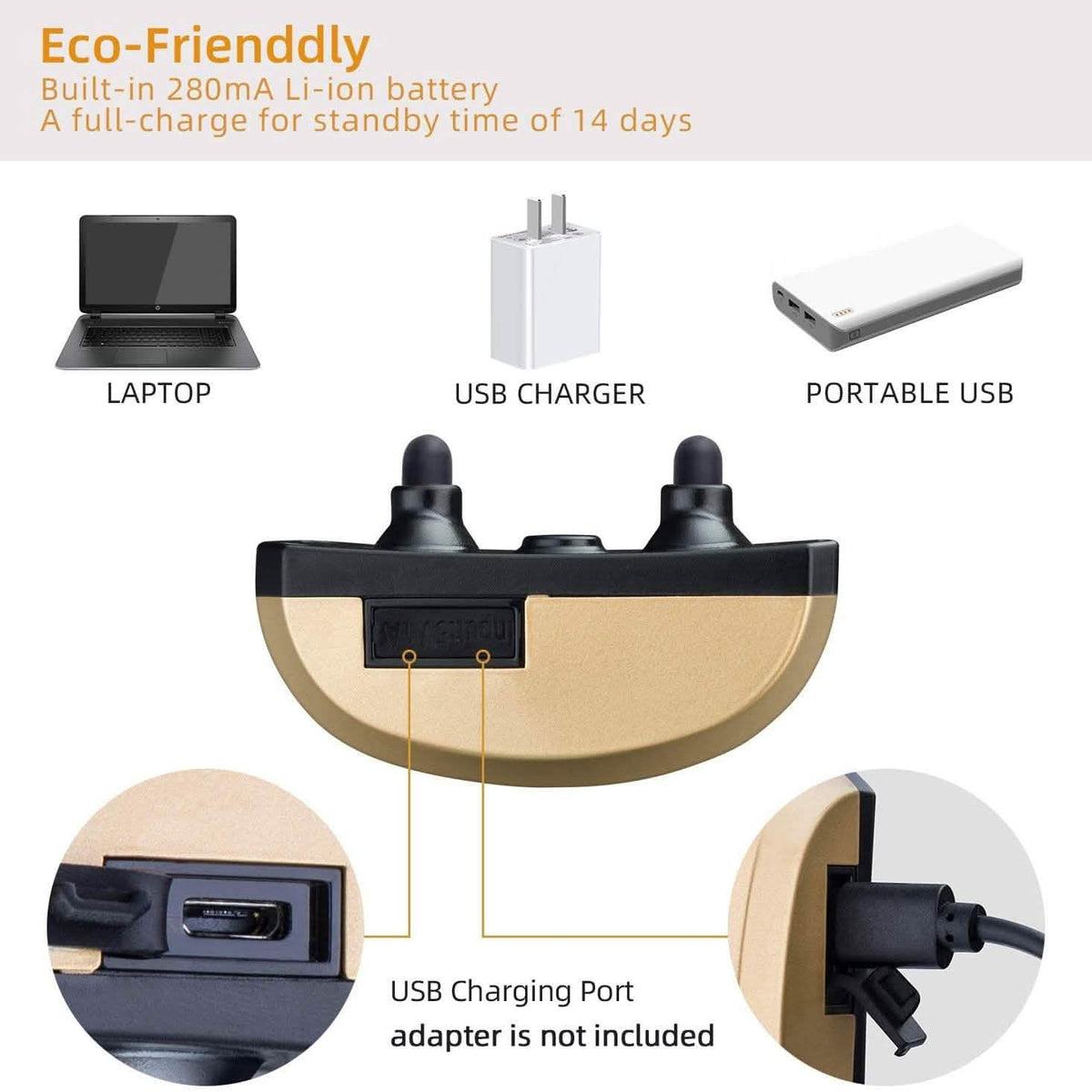 USB Rechargeable Waterproof Dog Bark Collar with Vibration and Beep