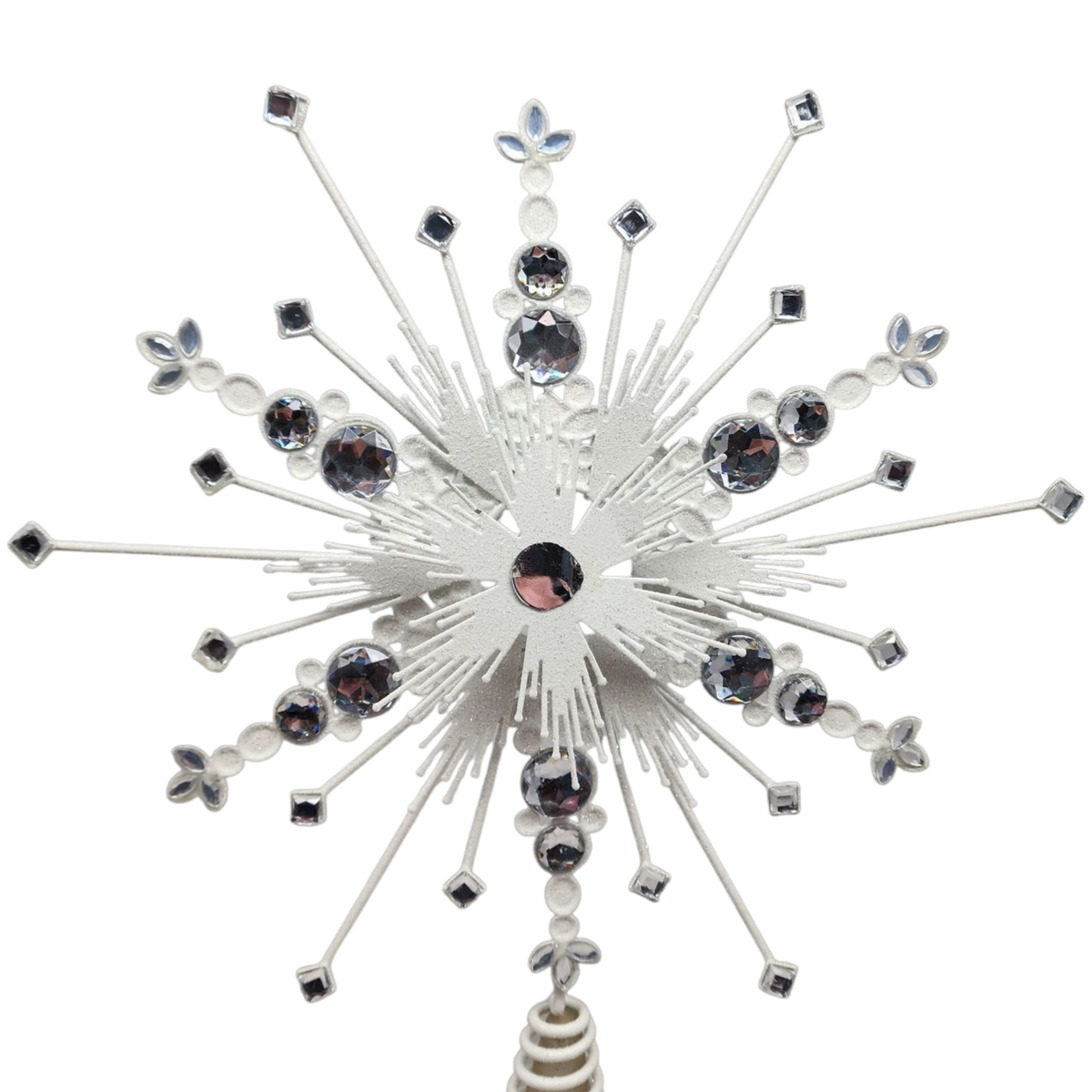Punta de árbol decorativa con gemas brillantes de 13.5 pulgadas