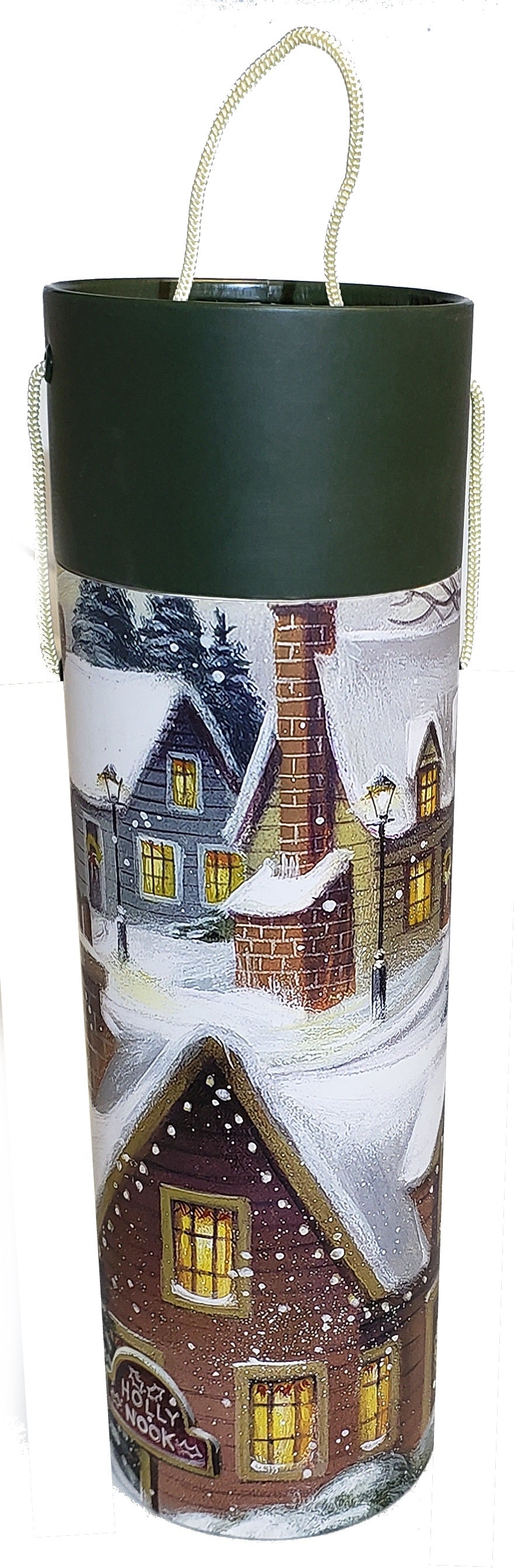 Tubo para caja de vino navideña - Mensajes navideños