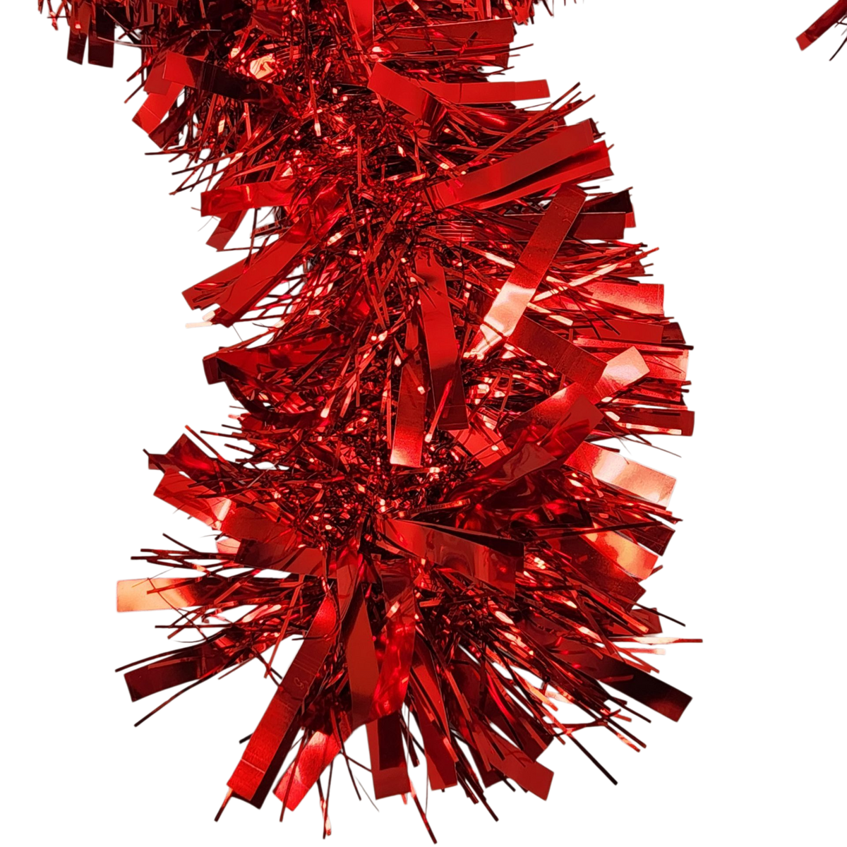 Guirnalda de oropel de lujo de 12 pies y 6 capas - Rojo