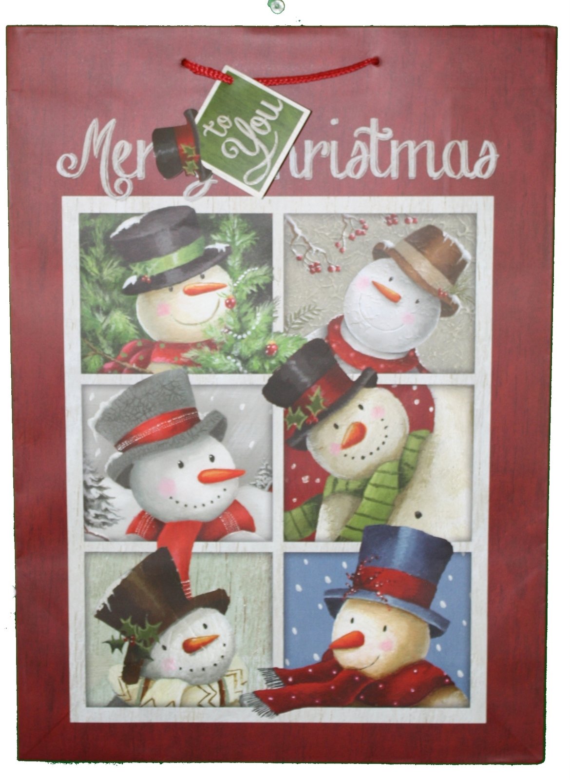 Bolsa de regalo gigante con etiqueta - Papá Noel