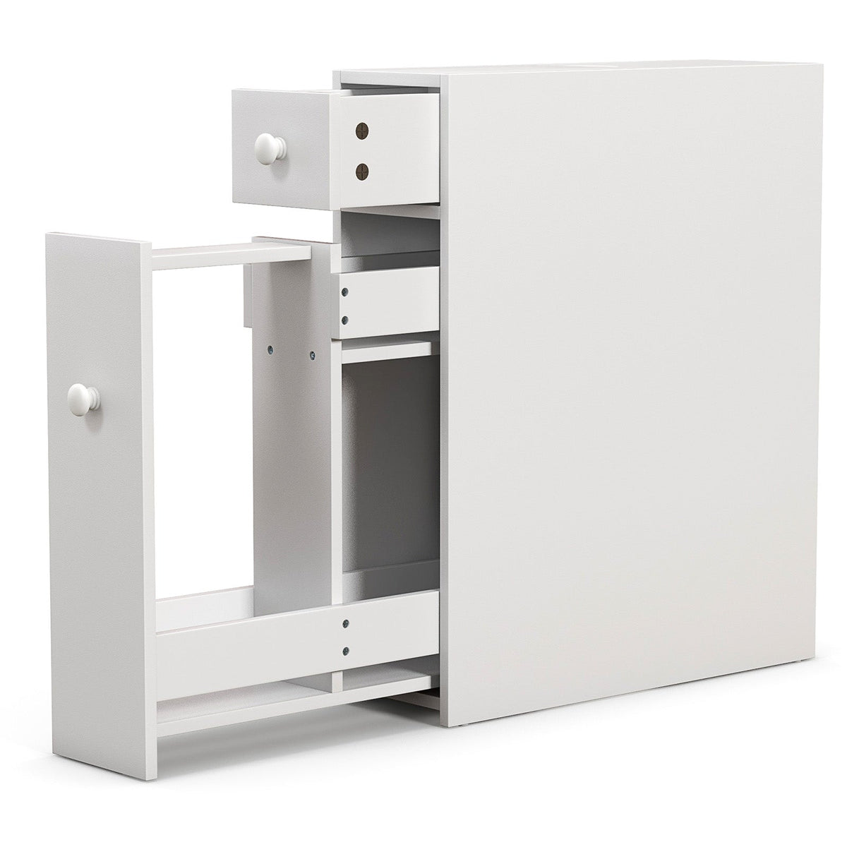 Black Bathroom Cabinet Space Saver Storage Organizer