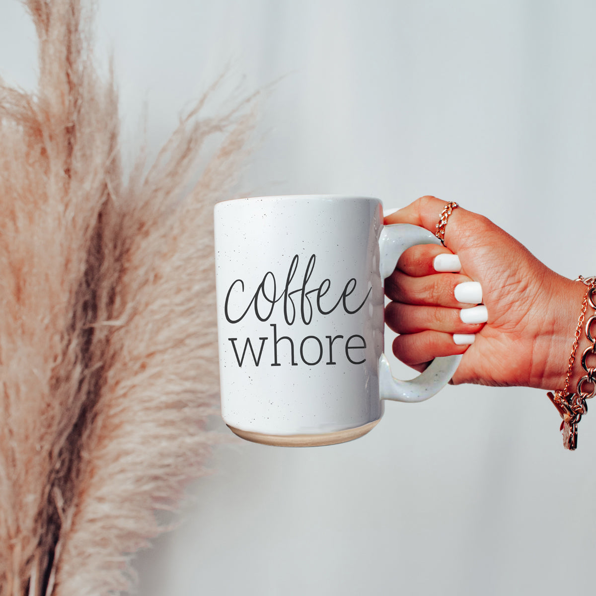 Coffee Whore 16oz Ceramic Coffee Mug - Large Funny Sass Morning Gift