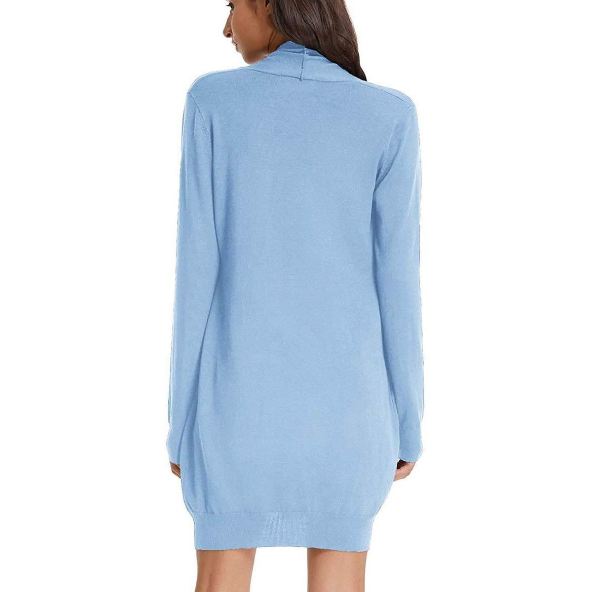 Women's Essential Solid Open Front Long Knited Cardigan Sweater
