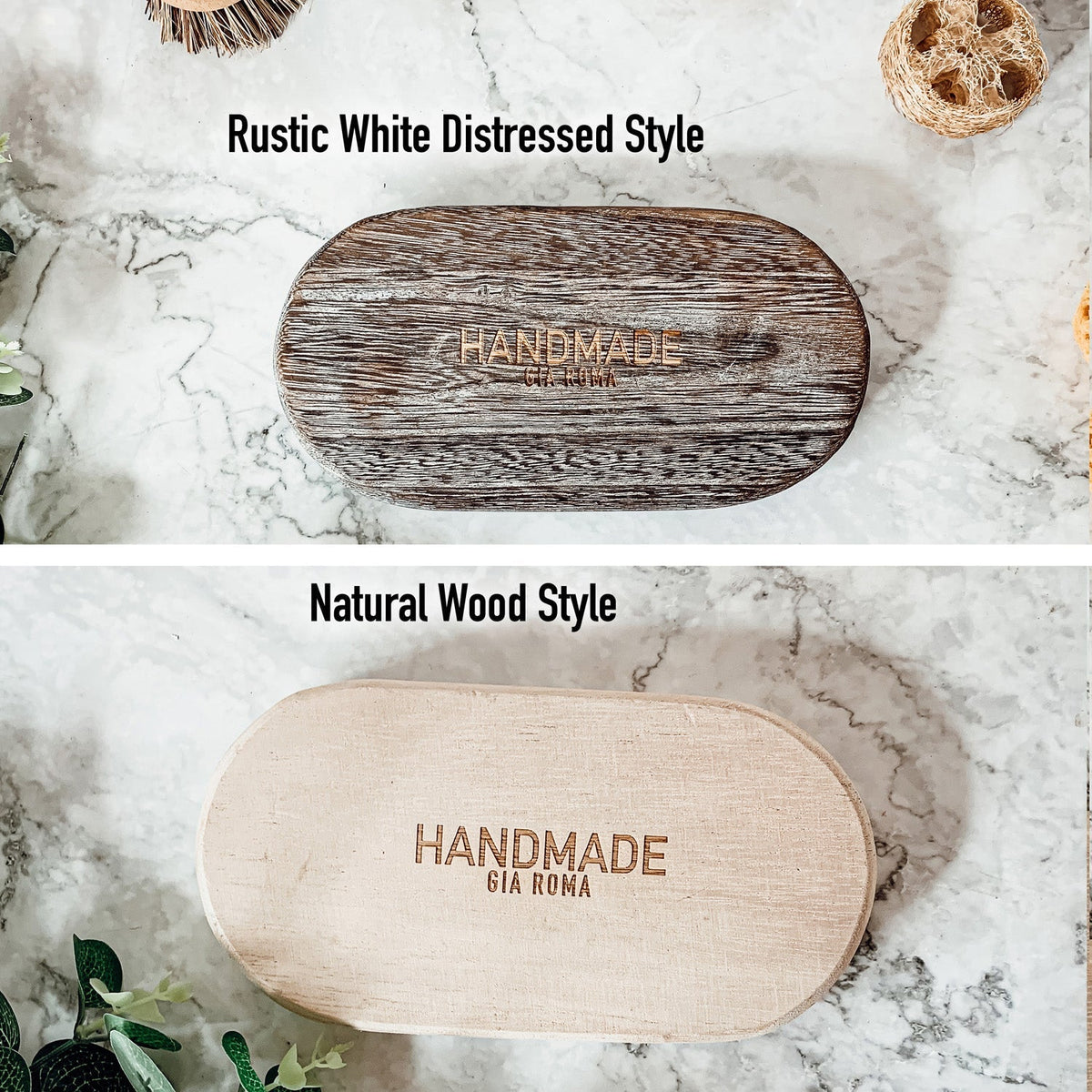 Handmade Rustic Wood Tray For Two 16oz Dispensers And Vanity Countertop Tray