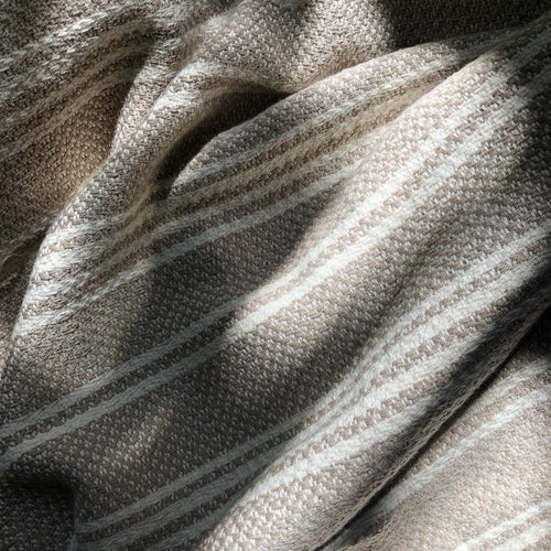 Woven Stripe Turkish Throw Cotton Fringe Lightweight