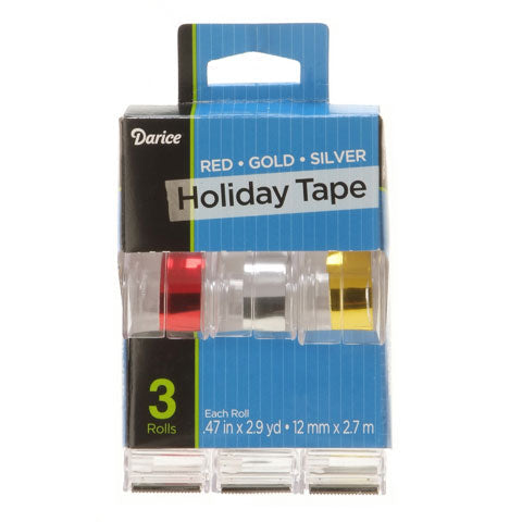Paquete de 3 cintas decorativas metalizadas Darice para fiestas