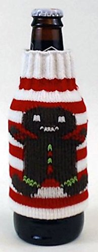 Fundas para botellas de cerveza "Ugly Sweater" del tío Bob - Pingüino rojo