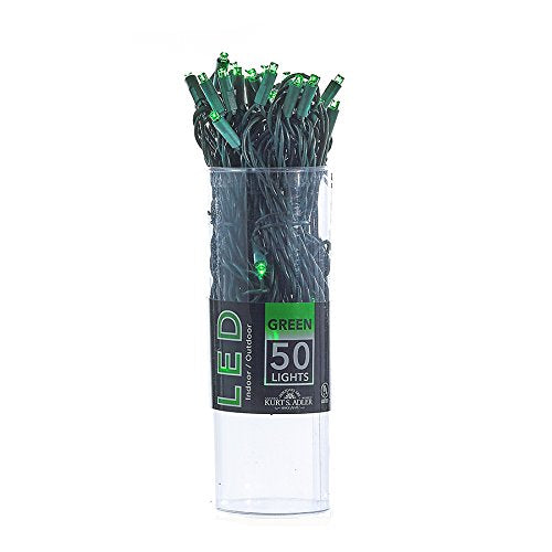 UL  50-Light 5mm Green Led Light Set With Green Wire
